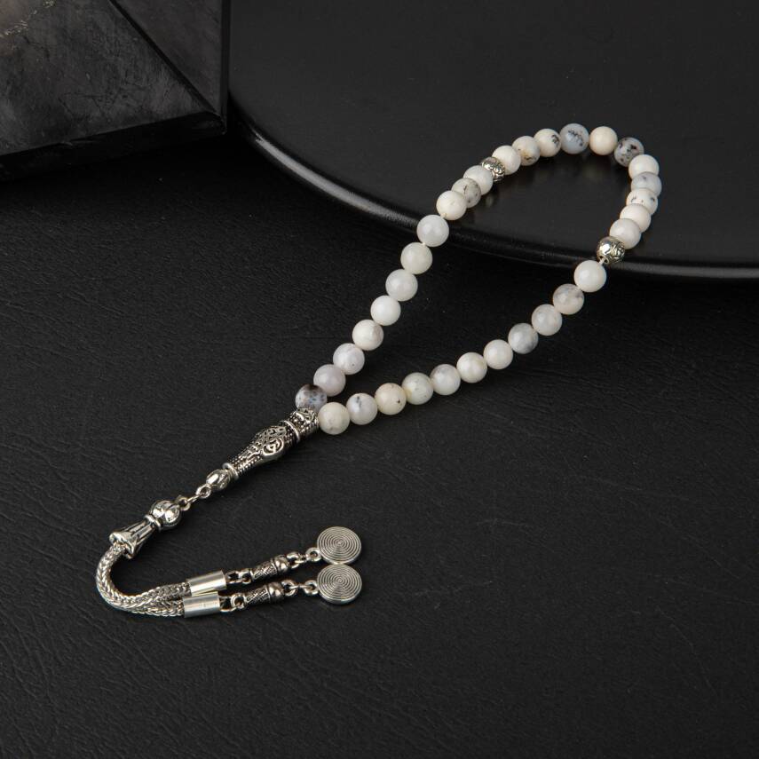 Süt Opal Doğal Taş Tesbih 33lük - 6mm - 3