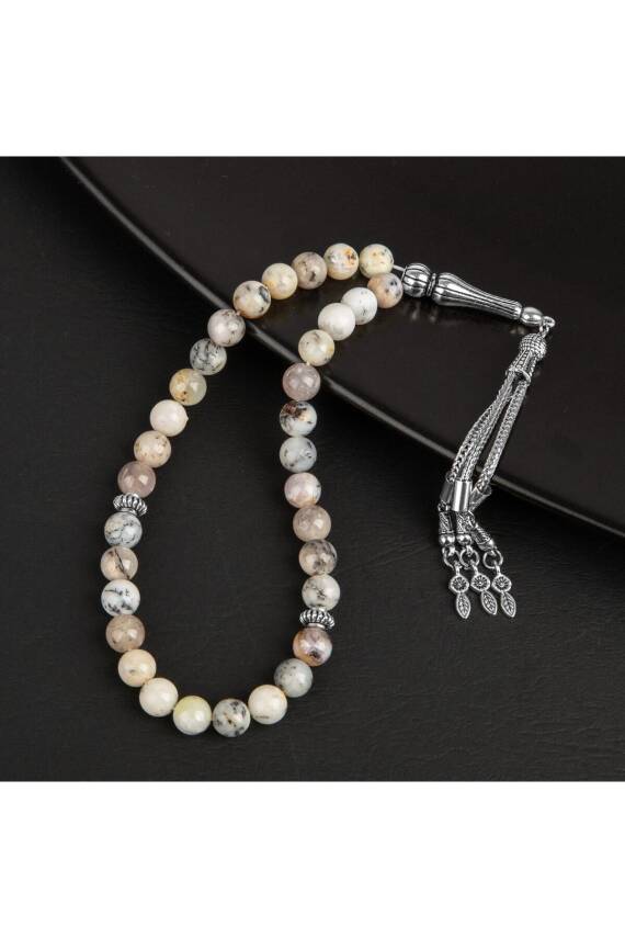 Süt Opal Doğal Taş Tesbih 33lük - 8mm - 1