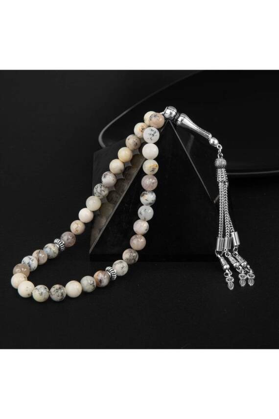 Süt Opal Doğal Taş Tesbih 33lük - 8mm - 1