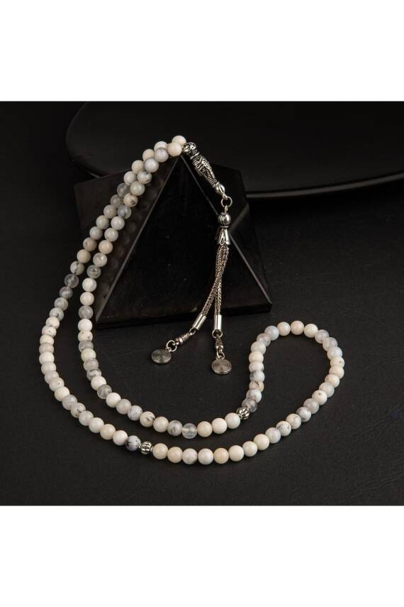 Süt Opal Doğal Taş Tesbih 99luk - 6mm - 1