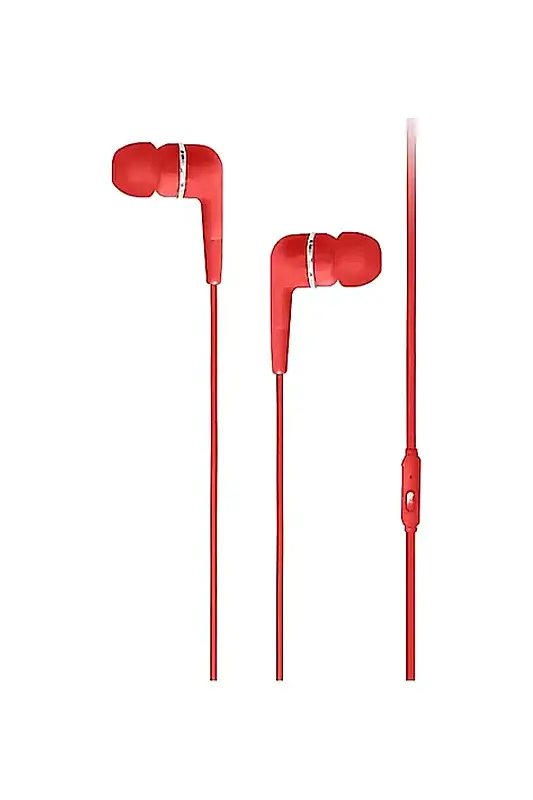 Taks E10 Kulak İçi Kulaklık Mikrofonlu Silikonlu Kırmızı 5KMM123K - 1