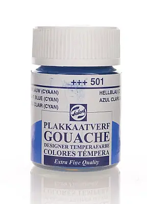 Talens 65012 Guaj Boya 16 ml Light Blue Cyan Açık Camgöbeği - Talens (1)
