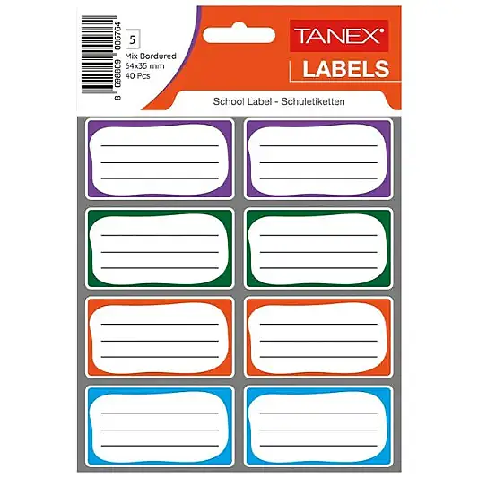Tanex Brd 7004 Okul Etiketi Bordürlü Mix - 2