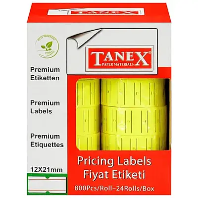 Tanex Fiyat Etiketi Florasan Sarı - 1