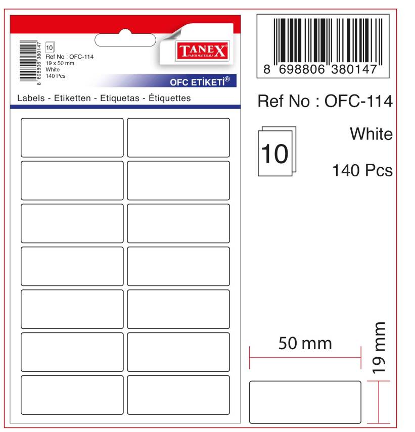 Tanex OFC 114 Etiket - 1