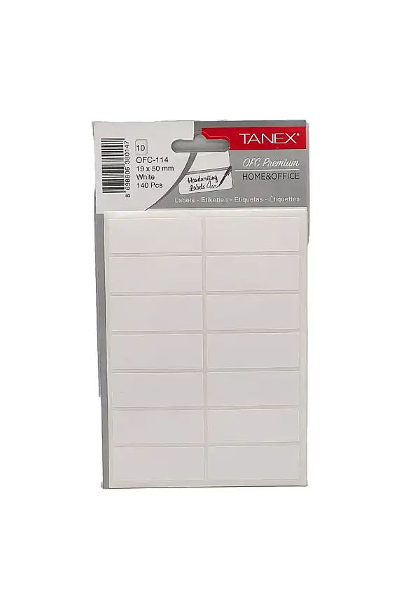 Tanex Ofc 114 Ofis Etiketi 50 x 19 mm Beyaz 10 Lu - 1