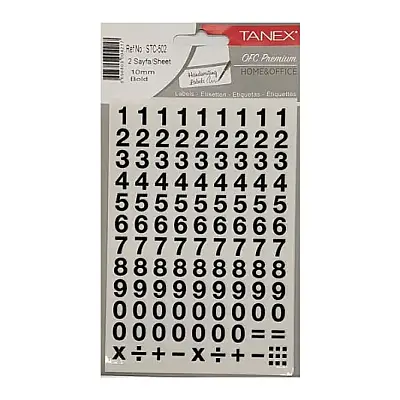 Tanex Stc 502 Rakam Etiketi 10 mm Bold 2 Li - 4