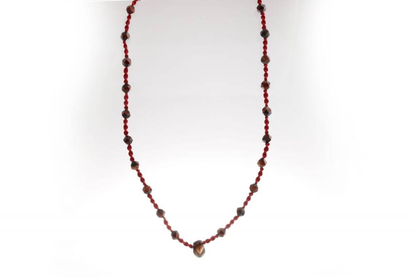 Terra, Kaplan Gözü - Dumanlı Kuvars Doğal Taş Kolye - 4