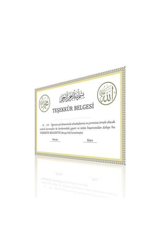 Teşekkür Belgesi Çerçeveli - 1