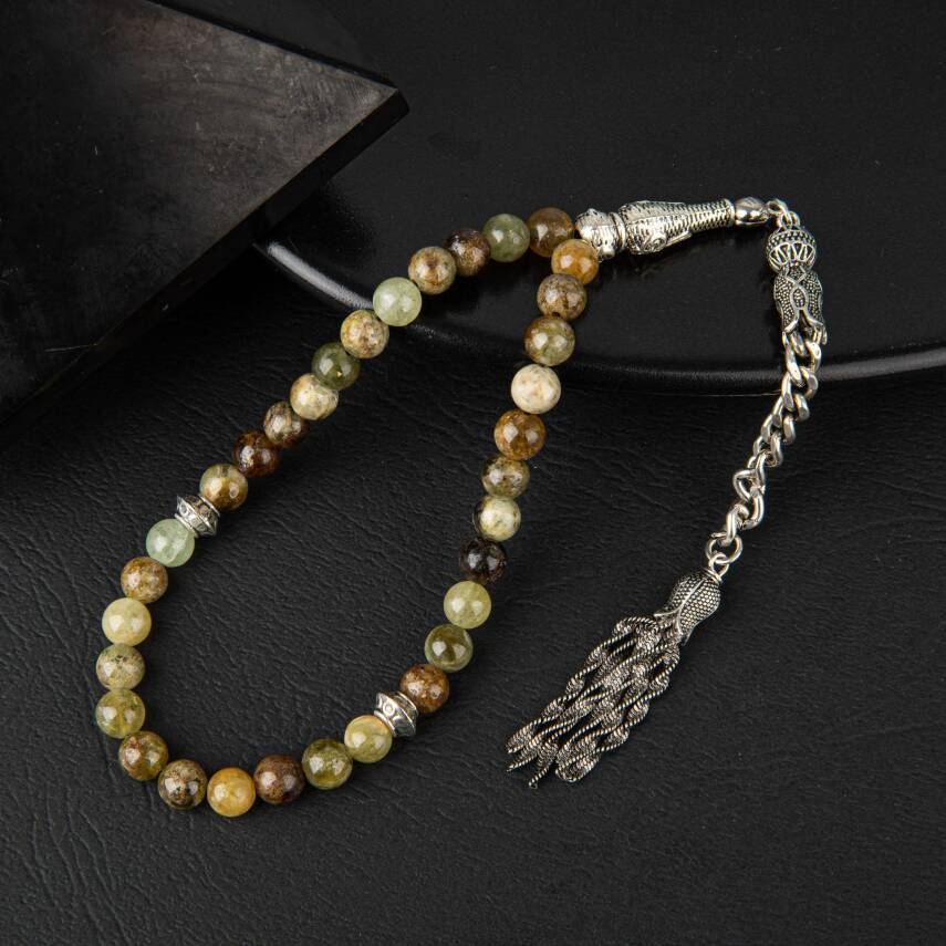 Tsavorit Lal Doğal Taş Tesbih 33lük - 6mm - 1