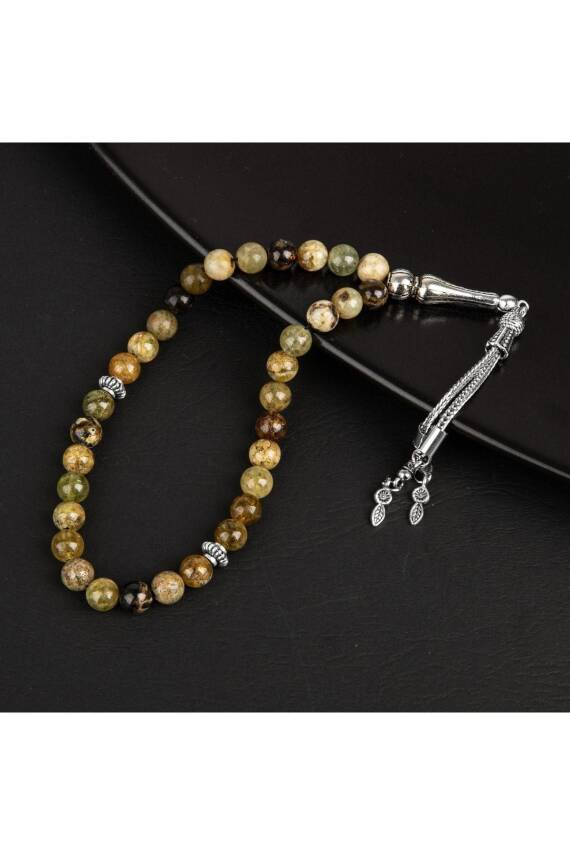 Tsavorit Lal Doğal Taş Tesbih 33lük - 8mm - 1