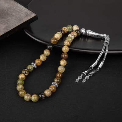 Tsavorit Lal Doğal Taş Tesbih 33lük - 8mm - 2