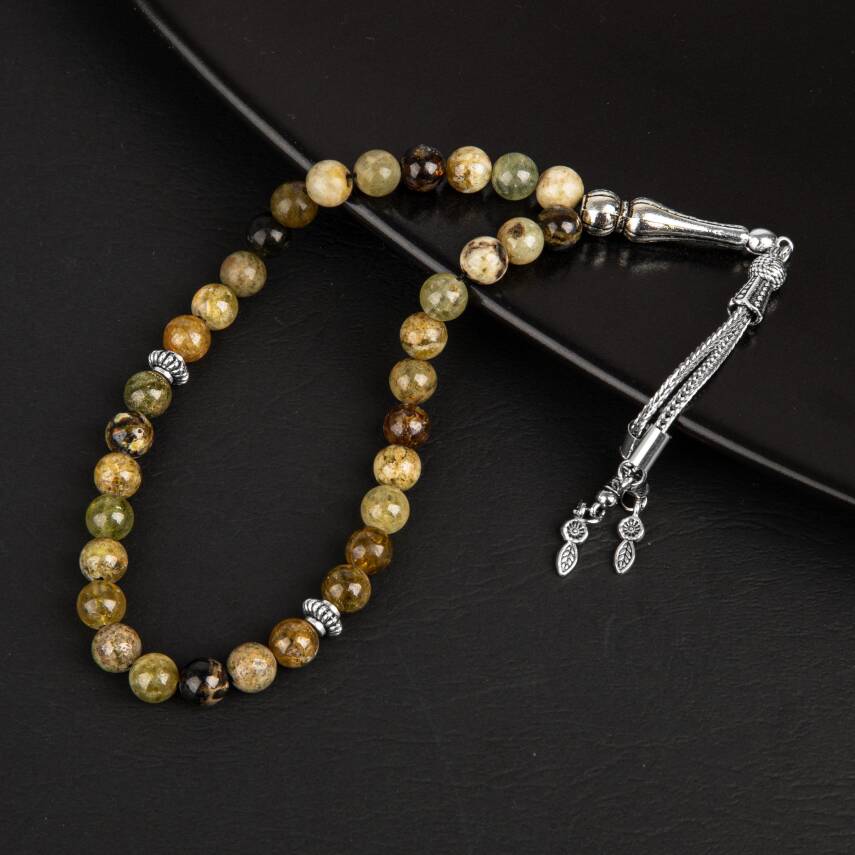 Tsavorit Lal Doğal Taş Tesbih 33lük - 8mm - 3