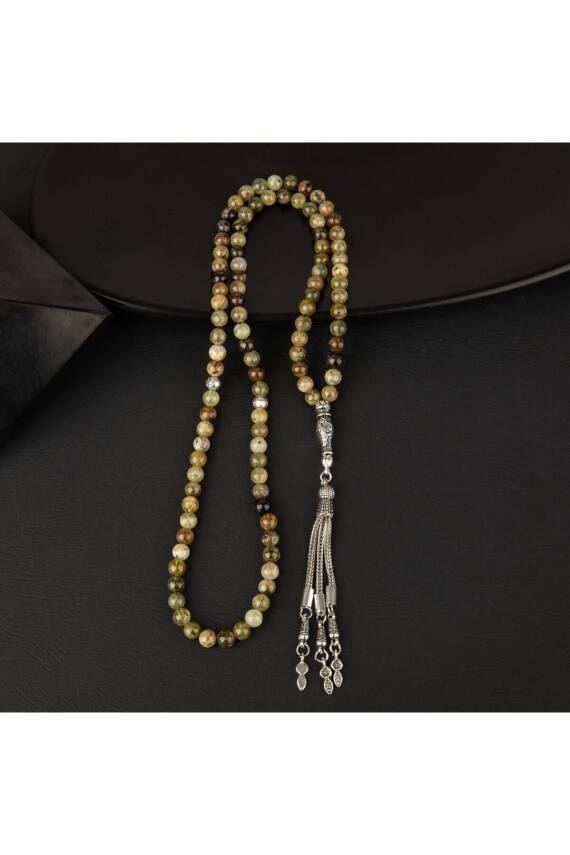 Tsavorit Lal Doğal Taş Tesbih 99luk - 6mm - 3