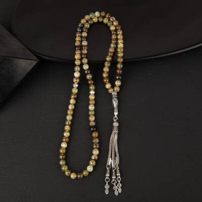 Tsavorit Lal Doğal Taş Tesbih 99luk - 6mm - Osmanlı Doğaltaş
