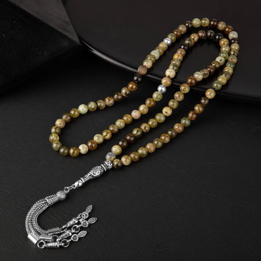 Tsavorit Lal Doğal Taş Tesbih 99luk - 6mm - 2