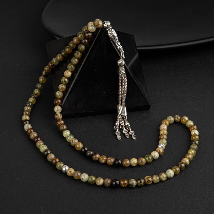 Tsavorit Lal Doğal Taş Tesbih 99luk - 6mm - 3