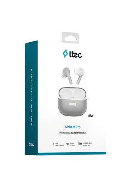 Ttec AirBeat Pro ANC LCD Gerçek Kablosuz TWS Bluetooth Kulaklık Gri 2KM159GR - 1
