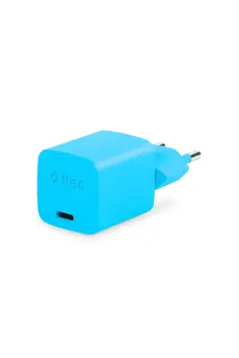 Ttec SmartCharger GAN 20 W PD Seyahat Hızlı Şarj Aleti + USB-C Lightning 120 cm Kablo Neon Mavi 2SCG20LNM - 3