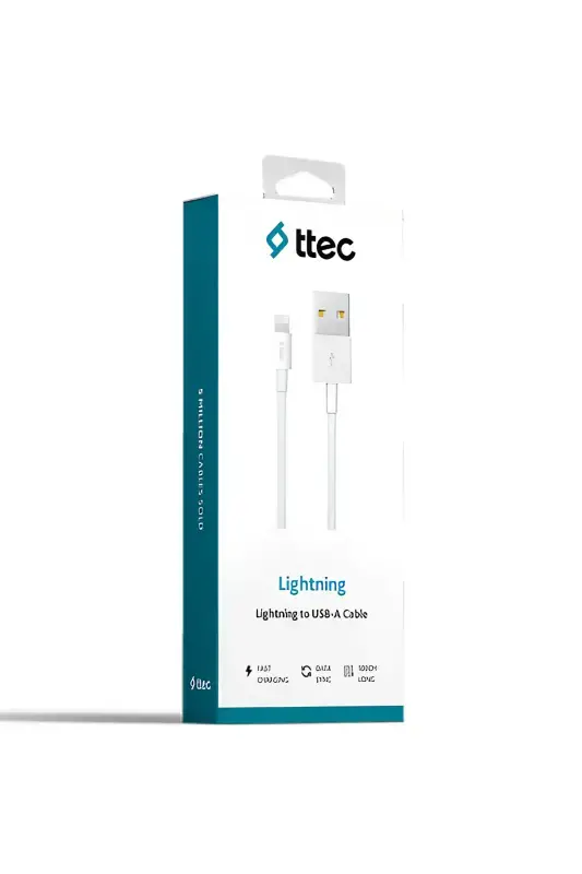Ttec USB-A Lightning Şarj Kablosu Beyaz 2DK7508B - 1