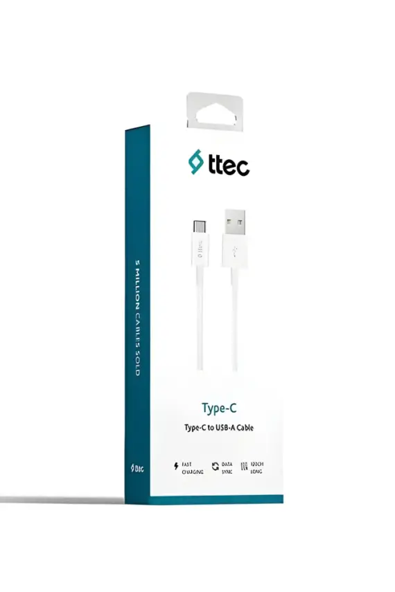Ttec USB-A USB-C Şarj Kablosu Beyaz 2DK12B - 1