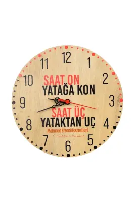 Türkçe Saat On Yatağa Kon Saat 30x30Cm - 4