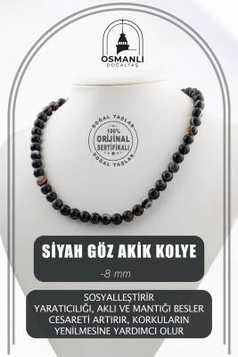 Turuncu Aventurin 8 mm Dizi Doğal Taş Kolye - Osmanlı Doğaltaş