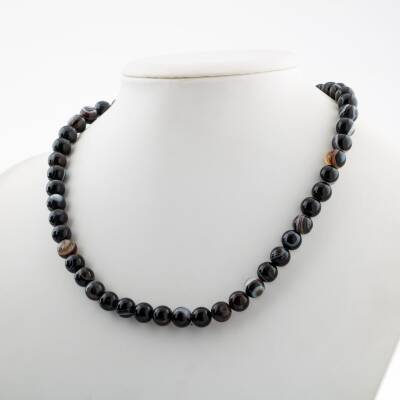 Turuncu Aventurin 8 mm Dizi Doğal Taş Kolye - 2