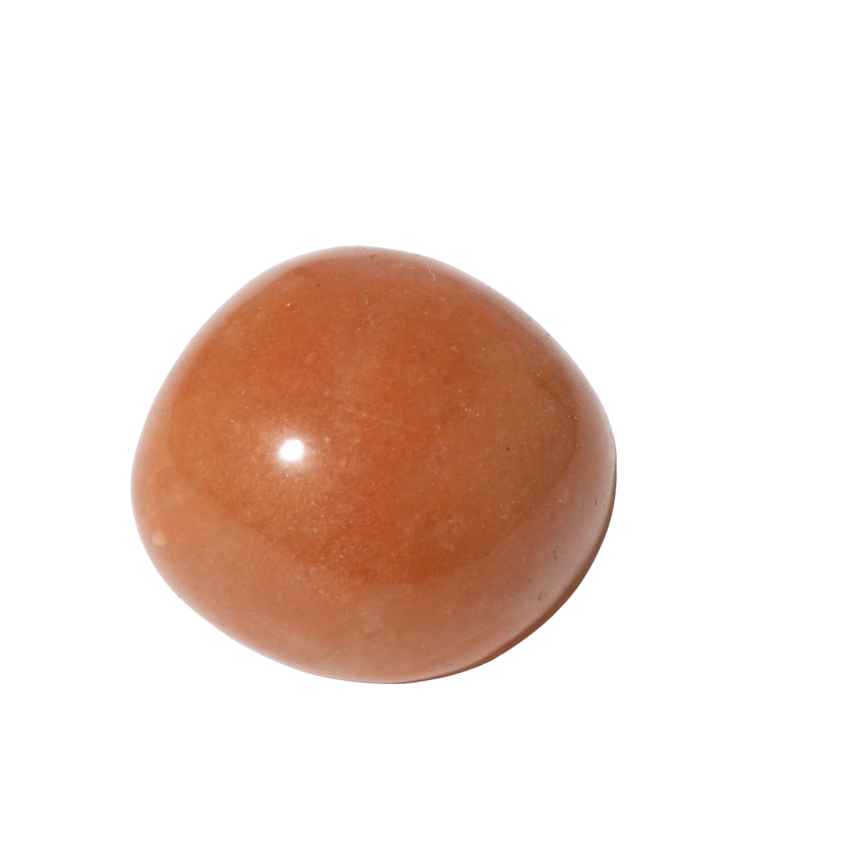 Turuncu Aventurin Doğal Taş Tımbıl El Taşı - 3