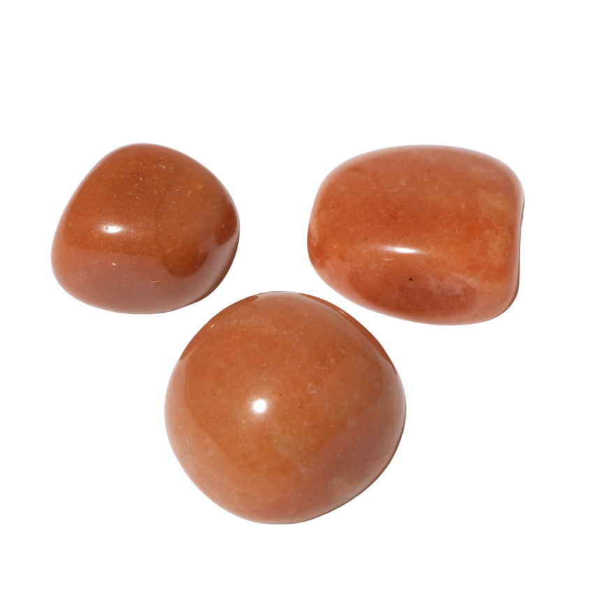 Turuncu Aventurin Doğal Taş Tımbıl El Taşı - 5