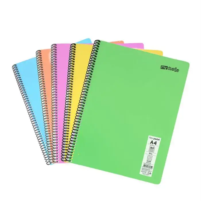 Umur Mynote Çizgili Defter 40 Yp A4 Flex Pastel Kapak Spiralli - 1