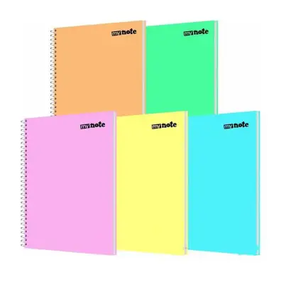 Umur Mynote Çizgili Defter 80 Yp A5 Flex Pastel Kapak Spiralli - 1
