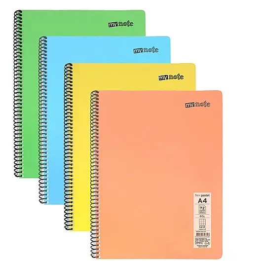 Umur Mynote Kareli Defter 72 Yp A4 Flex Pastel Kapak Spiralli - 1