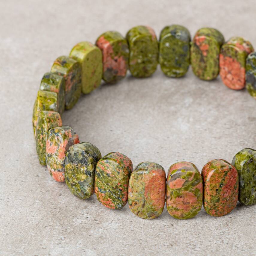 Unakit Doğal Taş Geniş Kesim Bileklik - 2