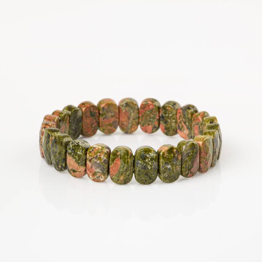 Unakit Doğal Taş Geniş Kesim Bileklik - 4