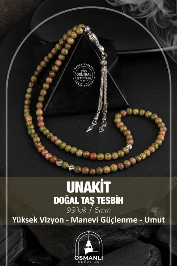 Unakit Doğal Taş Tesbih 99luk - 6mm - 2