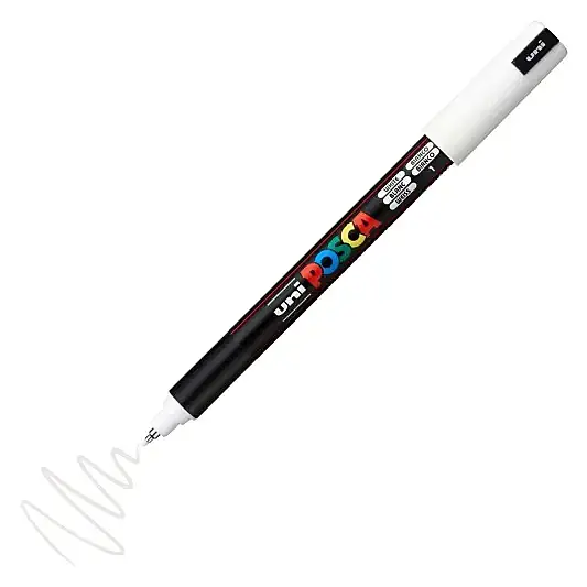 Uniball Posca 1M Markör 0.7 mm Beyaz - 2