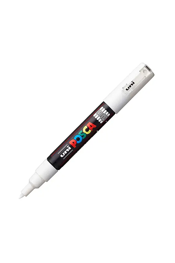 Uniball Posca 1M Markör 0.7 mm Beyaz - 1