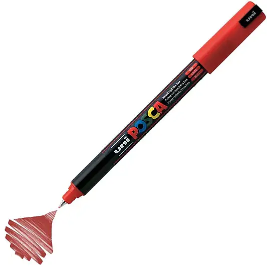 Uniball Posca 1M Markör 0.7 mm Kırmızı - 1