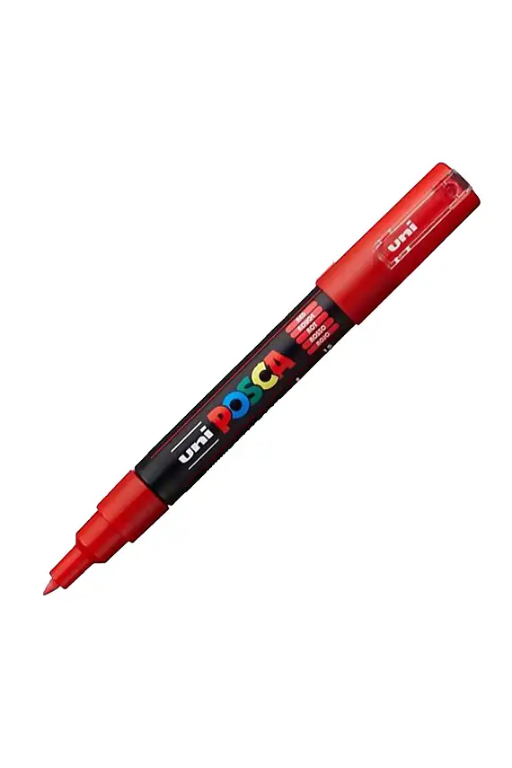 Uniball Posca 1M Markör 0.7 mm Kırmızı - 1