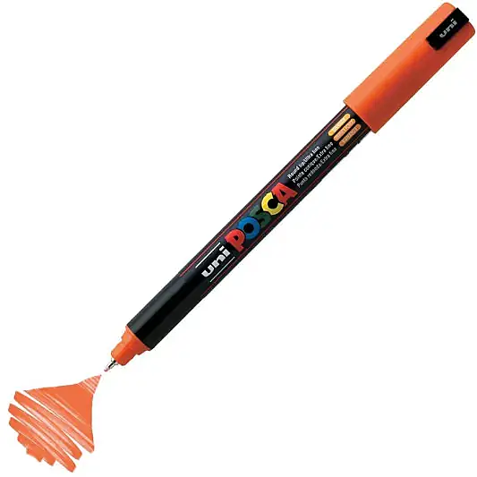 Uniball Posca 1M Markör 0.7 mm Turuncu - 2