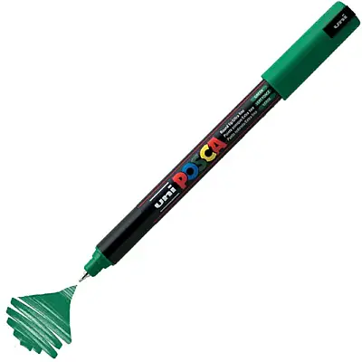 Uniball Posca 1M Markör 0.7 mm Yeşil - Uniball (1)