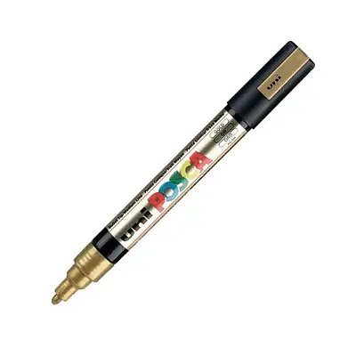 Uniball Posca 5M Markör 2.5 mm Altın - Uniball (1)