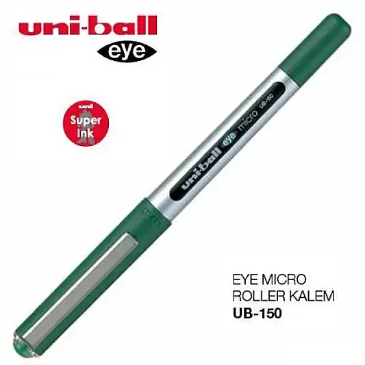 Uniball UB-150 Roller Kalem 0.5 mm Yeşil - 1