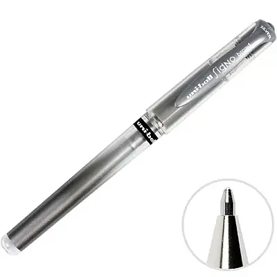 Uniball UM-153 Signo İmza Kalemi 1.0 mm Gümüş - 6