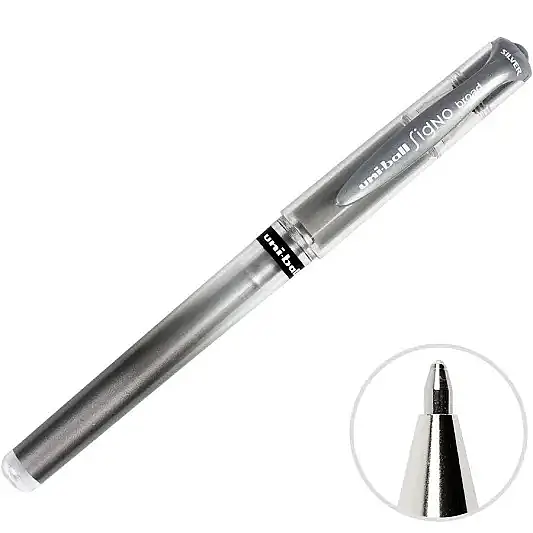 Uniball UM-153 Signo İmza Kalemi 1.0 mm Gümüş - 6
