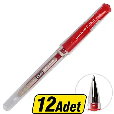 Uniball UM-153 Signo İmza Kalemi 1.0 mm Kırmızı - 10
