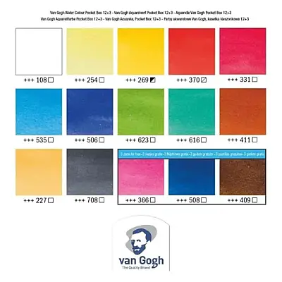 Van Gogh Sulu Boya 12 + 3 Renk Set - 6