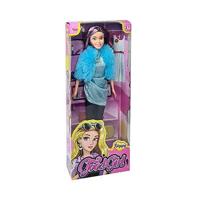 Vardem Kutulu 29 cm Parlak Drape Elbiseli Bebek - 7