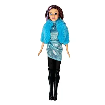 Vardem Kutulu 29 cm Parlak Drape Elbiseli Bebek - 8